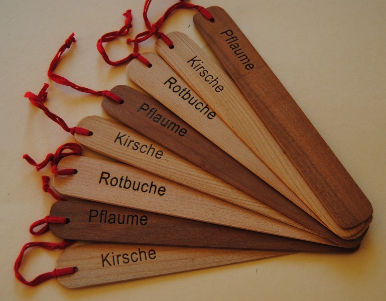 Lesezeichen aus Holz